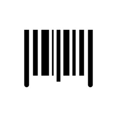 Barcode with vertical lines representing product identification and scanning
