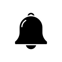 Naklejka premium Bell with curved dome and small clapper representing alert or notification