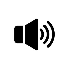 Volume Speaker Icon with Three Sound Waves for Audio Control