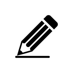 Pencil Icon Tilted at 45 Degree Angle for Creative Editing