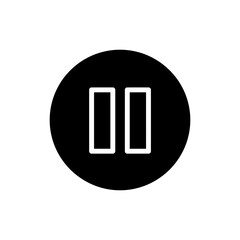Pause Symbol Inside Circle Icon for Media and Playback