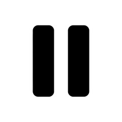 Pause Icon with Two Vertical Bars for Media Control