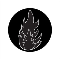 fire flame icon symbol that can be used on all platforms fire hazard sign