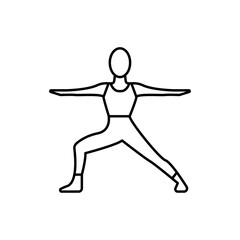Warrior pose icon, warriorpose, virabhadrasana, warrioryoga, warriorI, warriorII, warriorIII, strengthpose, balancepose, yogapose, yogapractice, powerpose, groundingpose, standingpose, yogaflow, yogas