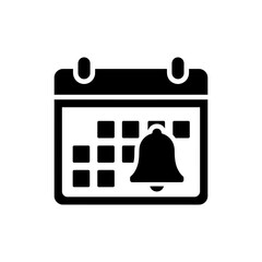 Calendar with Bell Overlay Icon Representing Event Reminder Notification