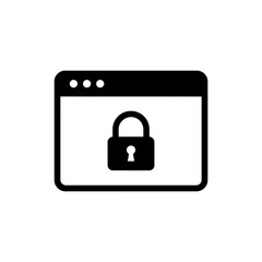 Browser Window with Lock Icon Representing Secure Web Access