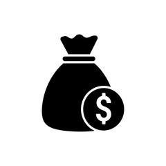 Bag With Dollar Symbol On Side Representing Money And Wealth