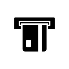ATM Card Half Inserted Into Machine Banking Transaction Concept