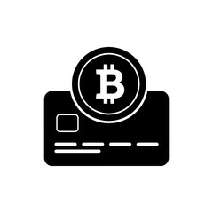 Bitcoin Over Credit Card Concept Digital Currency Payment