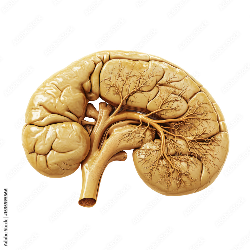 Poster image depicts detailed anatomical representation of brain, showcasing its intricate structure and neural pathways. This illustration highlights complexity of human brain and its functions