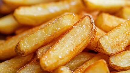 Close-up studio shot of delicious freshly prepared golden french fries