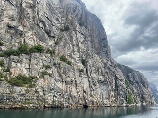 Rocky Mountains of lysefjord Norway