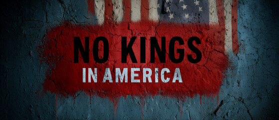 Protest against monarchy no kings in america political rally urban environment street view social issues