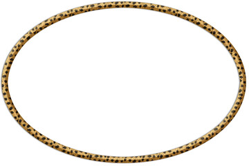 Decorative frame without background leopard fur
