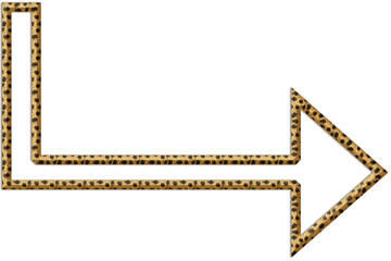 arrows without background in jaguar fur color