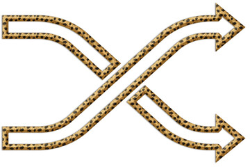 arrows without background in jaguar fur color