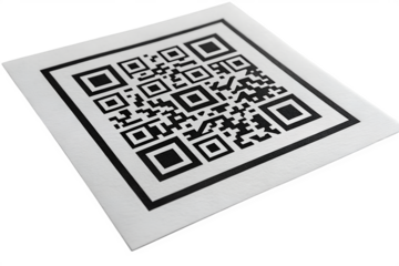 Black and white QR code PNG Image