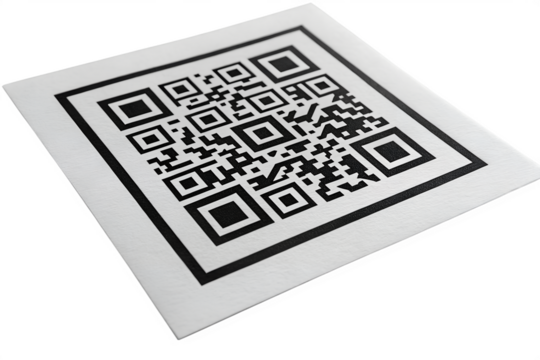Black and white QR code PNG Image