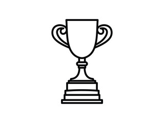 Flat Vector Illustration of a Victory Trophy