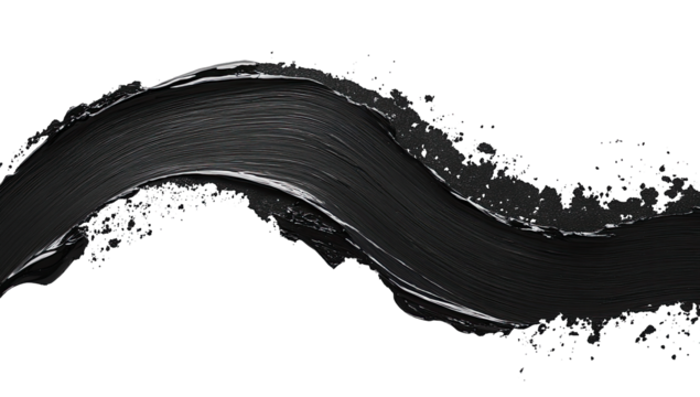 Dark paint stroke, flowing, abstract
