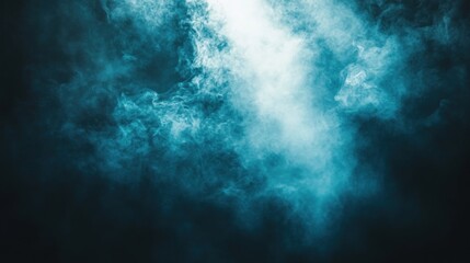 Atmospheric Fog with Light Effects, Soft Smoke Texture on Dark Background for Abstract Art or Design Projects