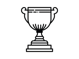 Trophy Cup with Handle Sports, Achievement Icon