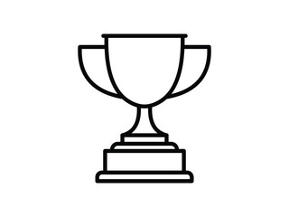 Vector Trophy Icon Outline for Winner Achievement