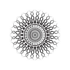 Intricate Circular Mandala Pattern &ndash; Geometric Decorative Design