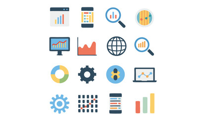 Data analytics thin line icon 