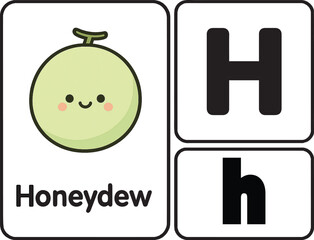 H-honeydew-cute-fruit-alphabet
