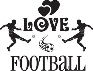 Fototapeta premium love football svg