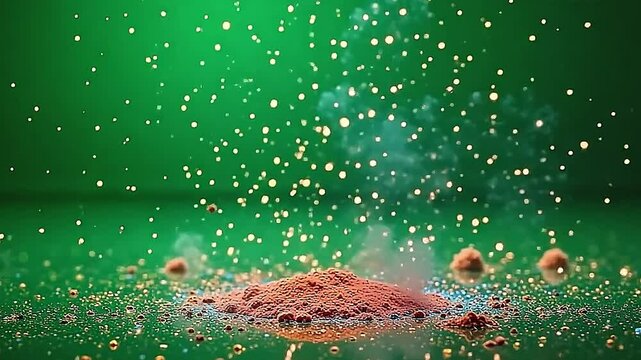 along angstrom luminous park background, dazzling flashes burst dazzling powder skin dramatically, scatter petite radiant fragmentize that sparkle with strong splendour and depth.