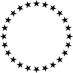 Stars in circle icon. Vector illustration