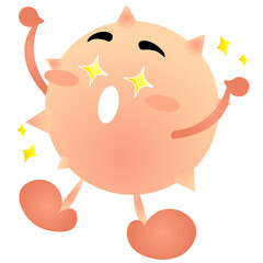 Adorable Virus-Like Creature Mascot – Vector Illustration