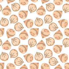 Tortellini or dumplings seamless pattern. Cute food design for kitchen textiles, packaging, or menu backgrounds