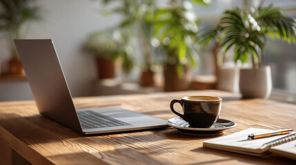 Modern Workspace with Coffee I