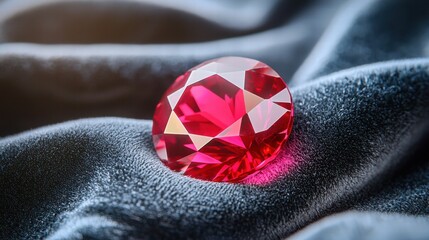 Red Diamond Sparkling on Person's Hand
