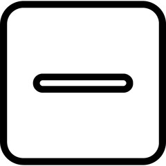 Minus sign outline icon vector