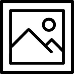 Minimal vector photo frame icon