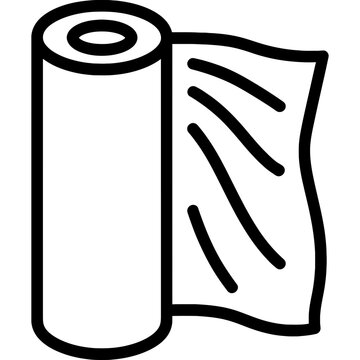 Minimalistic shrink wrap roll icon