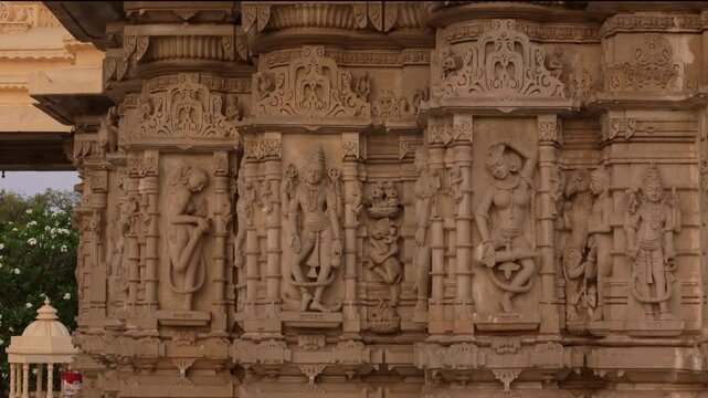 Carvings on Ancient Indian Temple in Gujrat