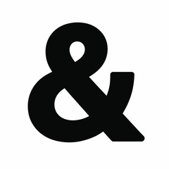 Ampersand Symbol Bold Black Ampersand Graphic