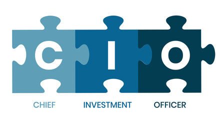 CIO Chief Investment Officer acronym. business concept background. vector illustration concept with keywords and icons. lettering illustration with icons for web banner, flyer, landing page
