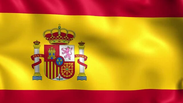 Spain Flag Video, Spain Flag Animation, Spain Flag Banner Animation