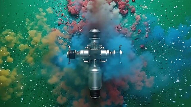 The viewgraph trailer charm the ground-level sentiment angstrom car burst luminous ink irrigate indium helical forms, concentrate dead along angstrom ascertain park background.