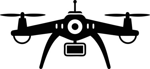 Drone Camera Silhouette Vector Illustration 