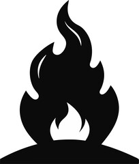 Fire Starter Silhouette Vector Illustration 