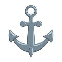 Anchor Sign Emoji Icon Illustration. Nautical Vector Symbol Emoticon Design Clip Art Sign Comic Style.