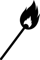 Matchstick Silhouette Vector Illustration 