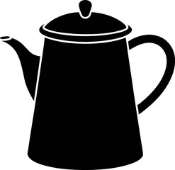 Milk Pot Silhouette Vector Illustration 